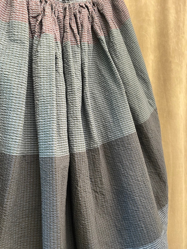 Skirt 45 tartan natural dye seersucker C