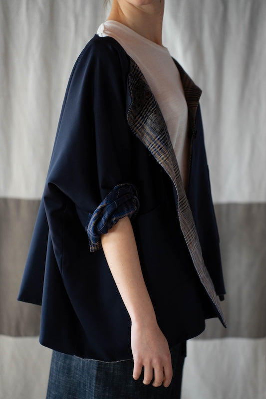 New Castello jkt reversible tartan