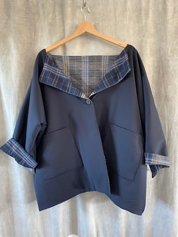 New Castello jkt reversible tartan