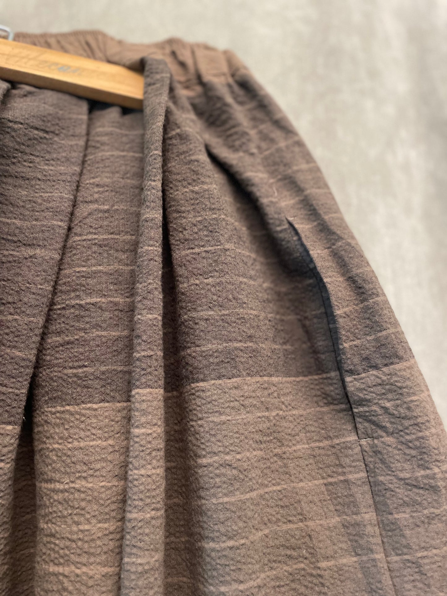 Skirt 45 seersucker  dye cioco