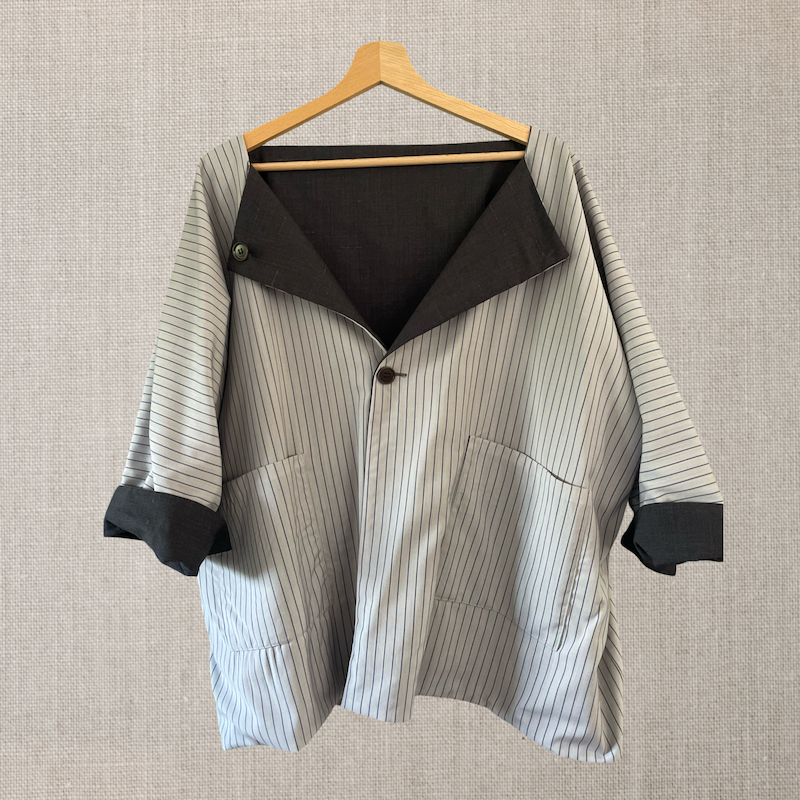 New Castello jkt reversible stripes