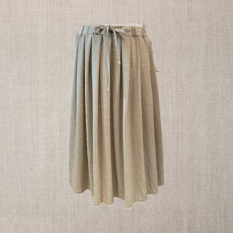 Skirt 45 piquet wool nat