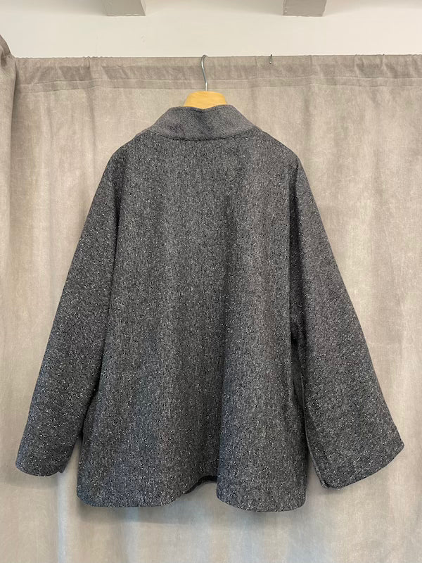Okura jkt  grey twin embrodery by hand