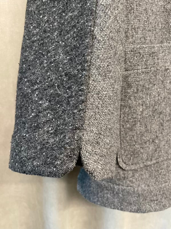 Okura jkt  grey twin embrodery by hand