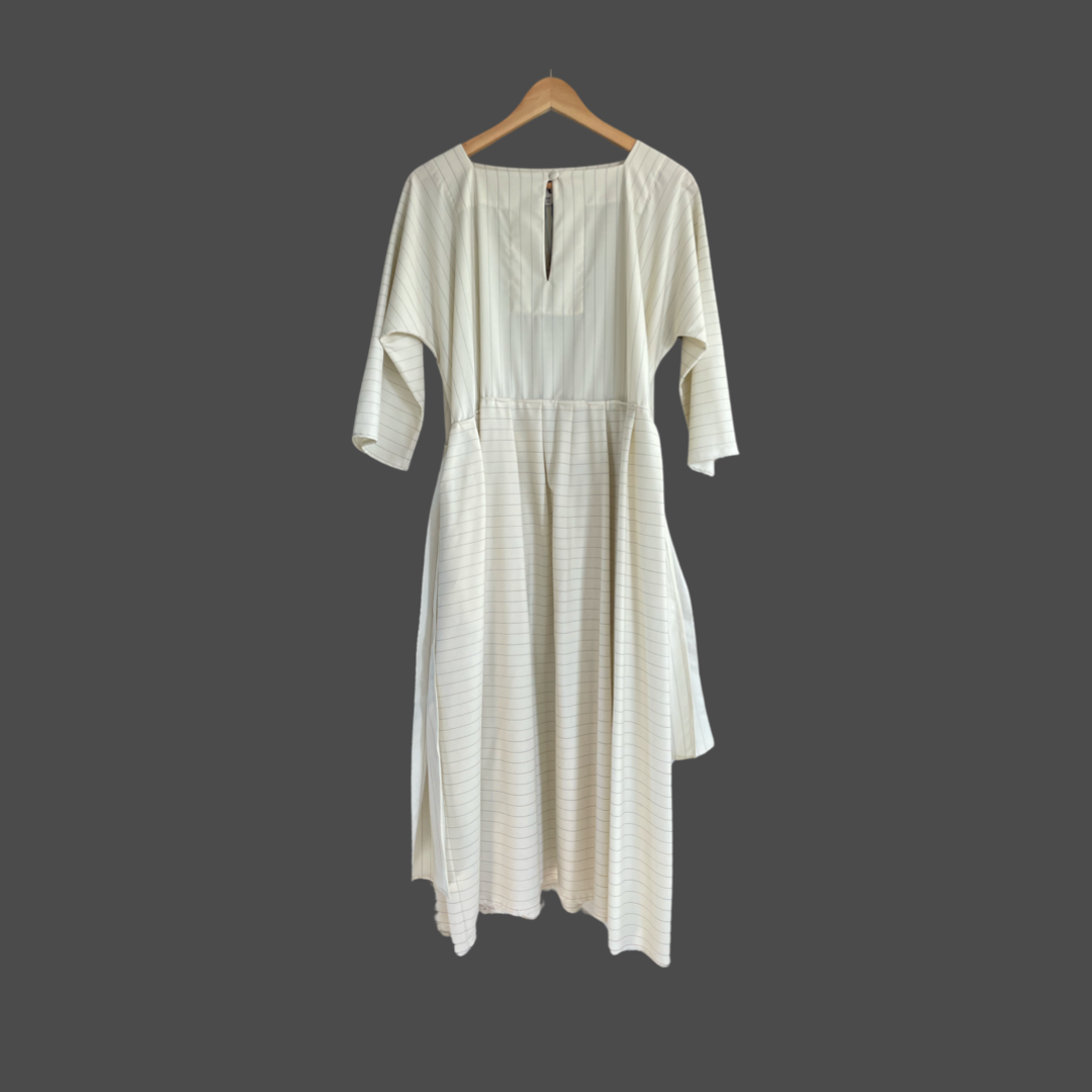 Allegra Dress white stripes