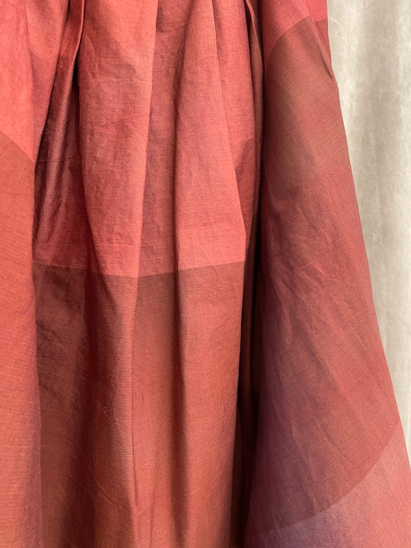 Skirt 45 tartan natural dye cherry 2
