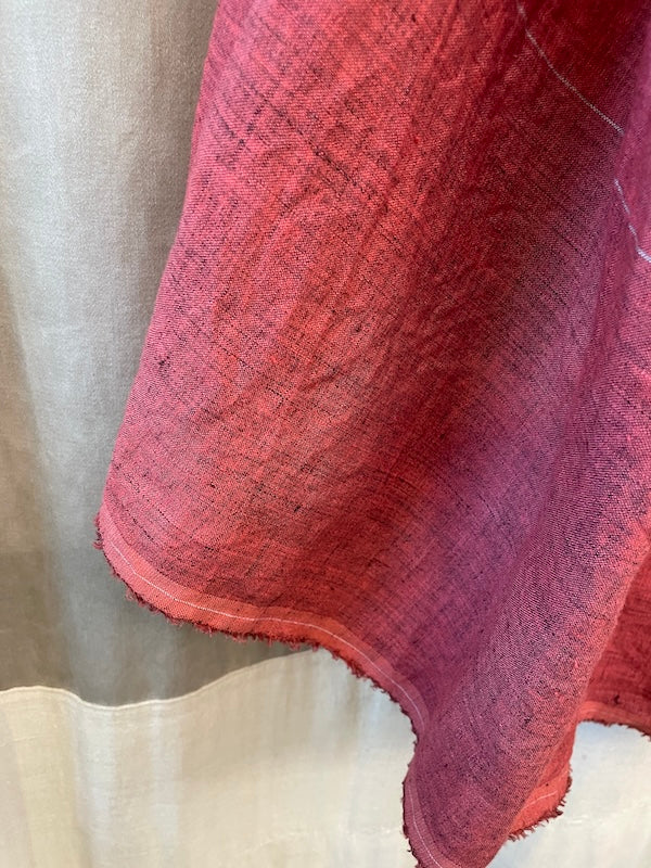 Skirt 45 tartan natural dye cherry