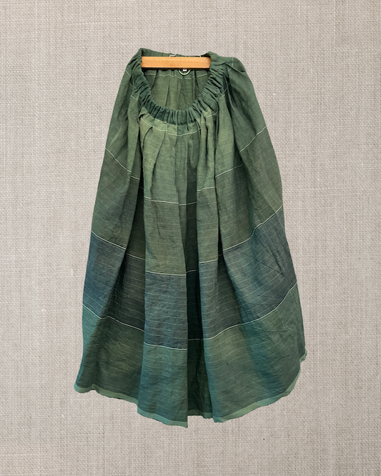Skirt 45 tartan natural dye green