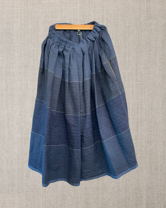 Skirt 45 tartan natural dye navy