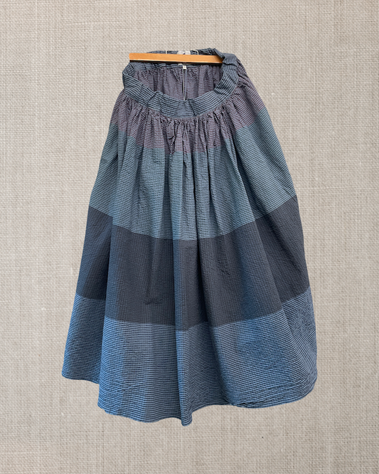 Skirt 45 tartan natural dye seersucker C