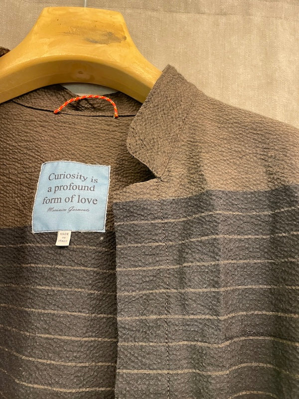 Gioia jkt nat dye brown stripes