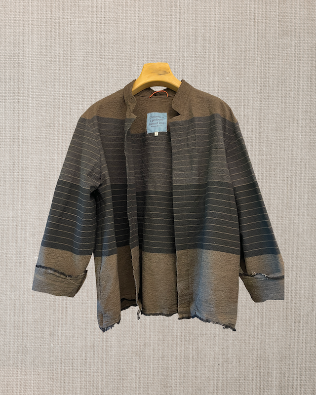 Gioia jkt nat dye brown stripes