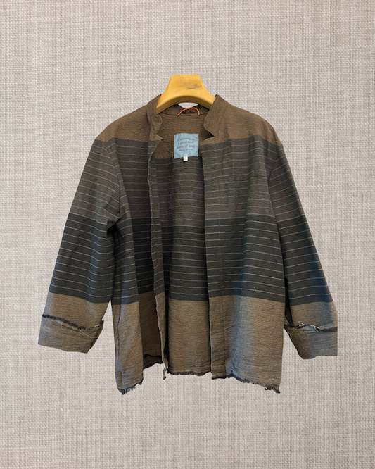 Gioia jkt nat dye brown stripes