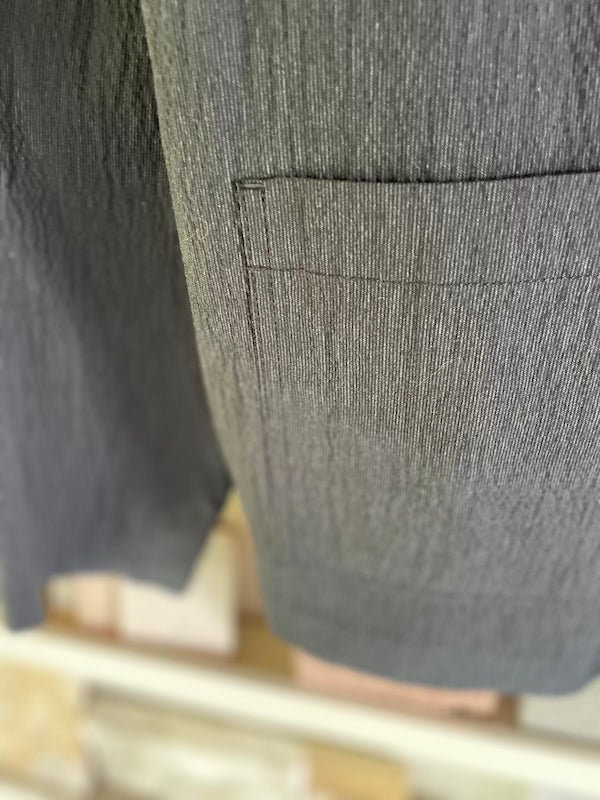 Work Jkt grey seersucker