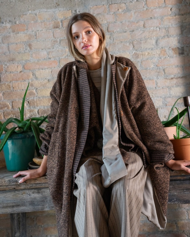 Coat Marzer reversibile brown