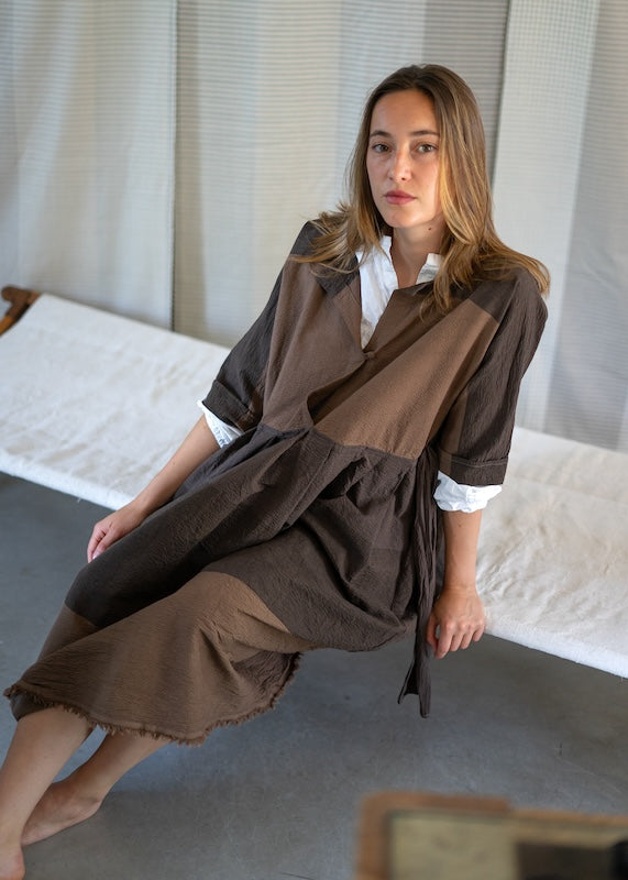 Allegra Dress brown dye