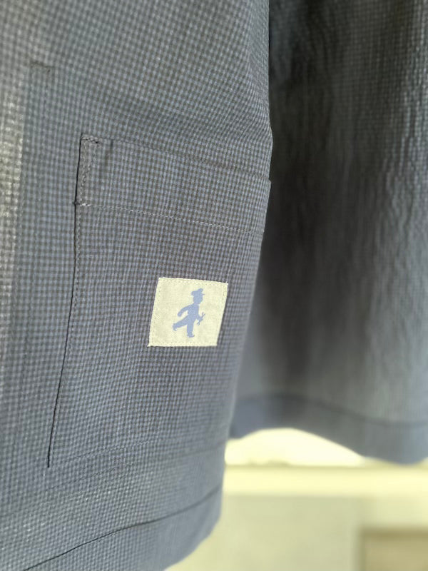Work Jkt  Blue seersucker